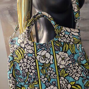 👜 NEVER WORN Vera Bradley Quilted Walking Bag – Capri Blue Green Dream 16” H •